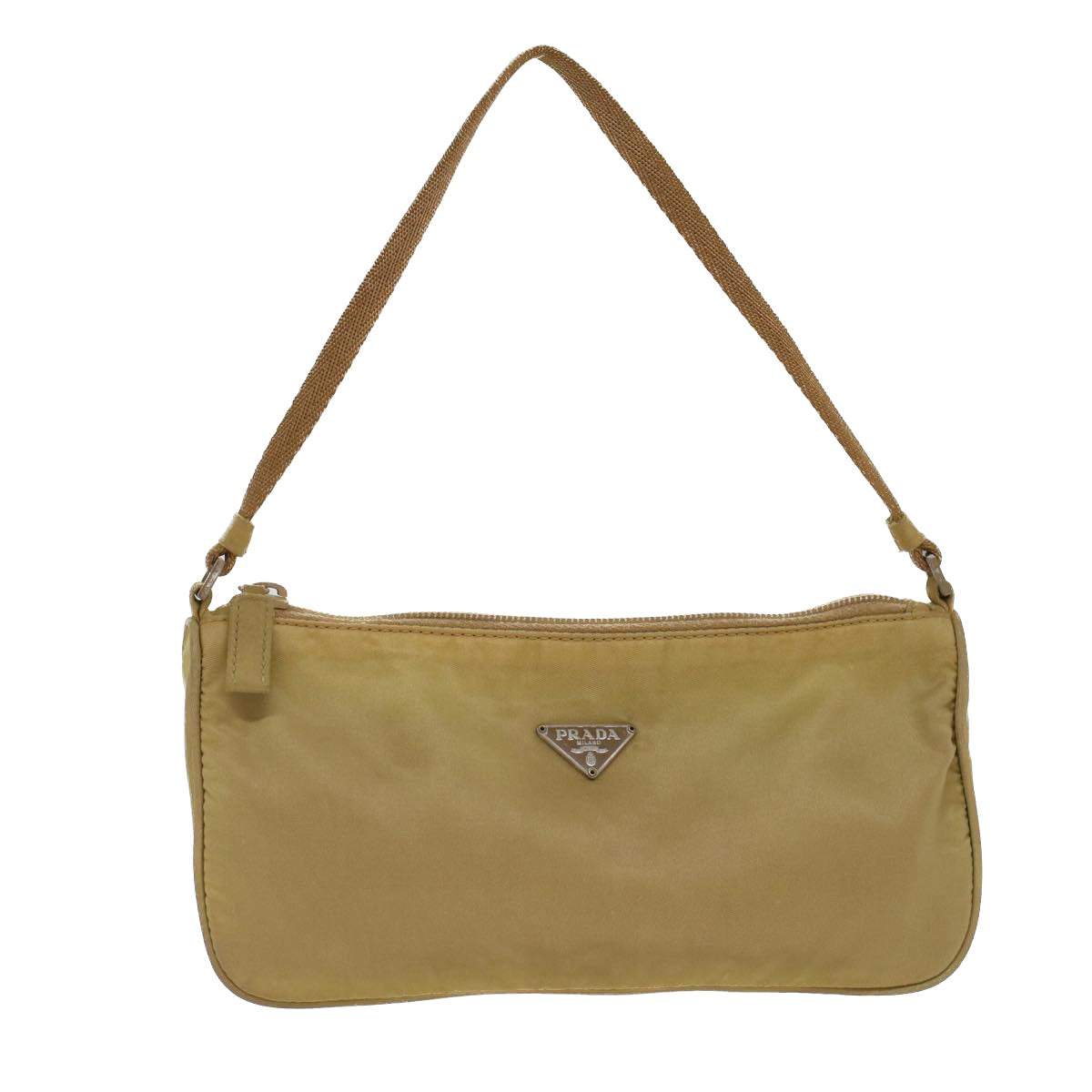 PRADA Accessory Pouch Nylon Beige  yk7985