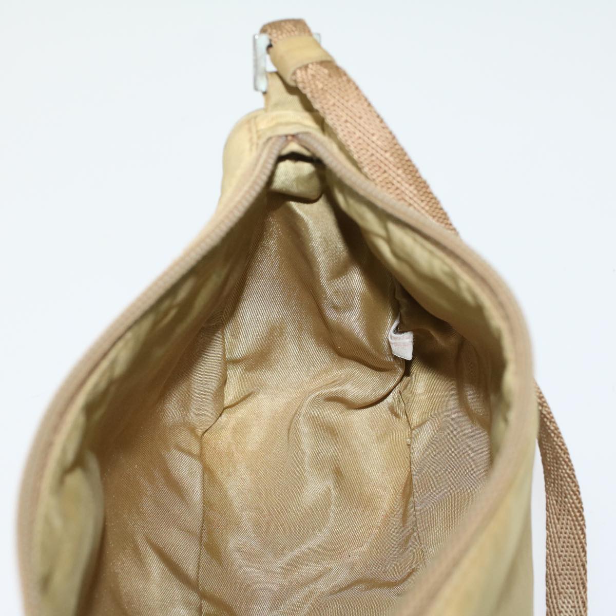 PRADA Accessory Pouch Nylon Beige  yk7985