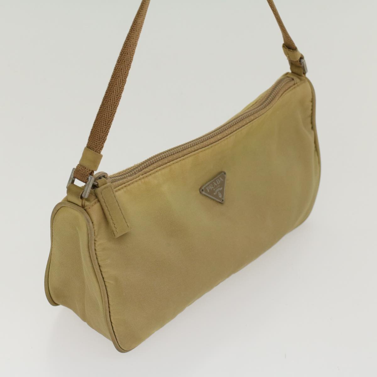 PRADA Accessory Pouch Nylon Beige  yk7985