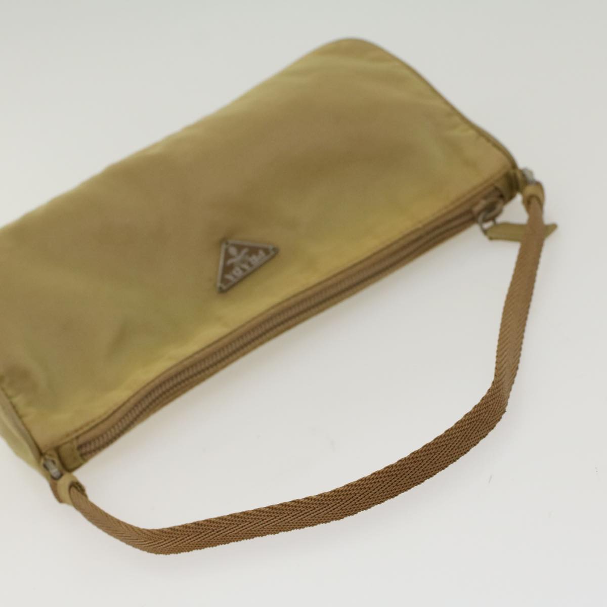 PRADA Accessory Pouch Nylon Beige  yk7985