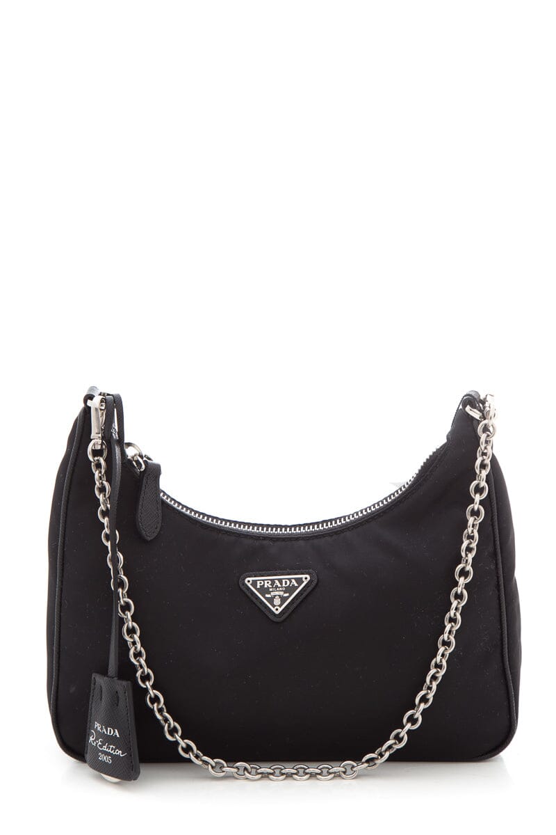 Prada Re-Edition Tessuto 2005 Black Hobo Handbag