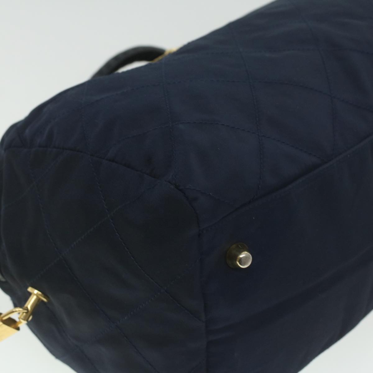 Prada Navy Synthetic  handbag bag