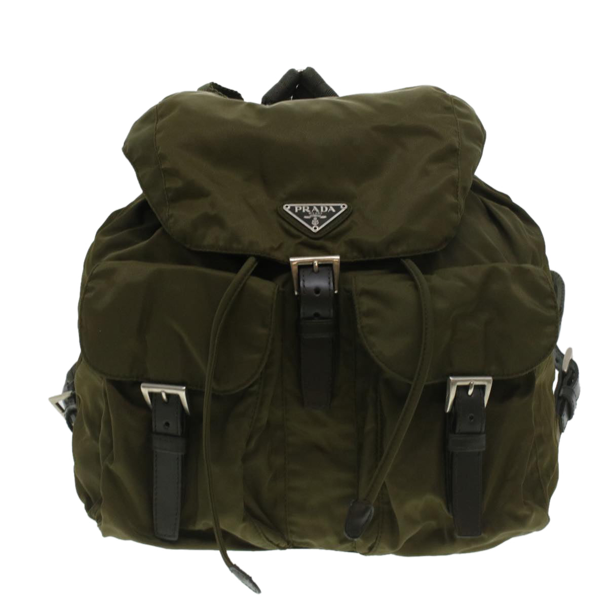 Prada Khaki Synthetic  backpack bag