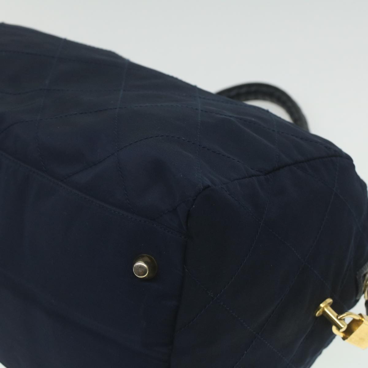 Prada Navy Synthetic  handbag bag