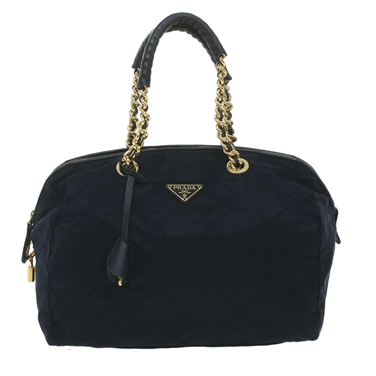 Prada Navy Synthetic  handbag bag