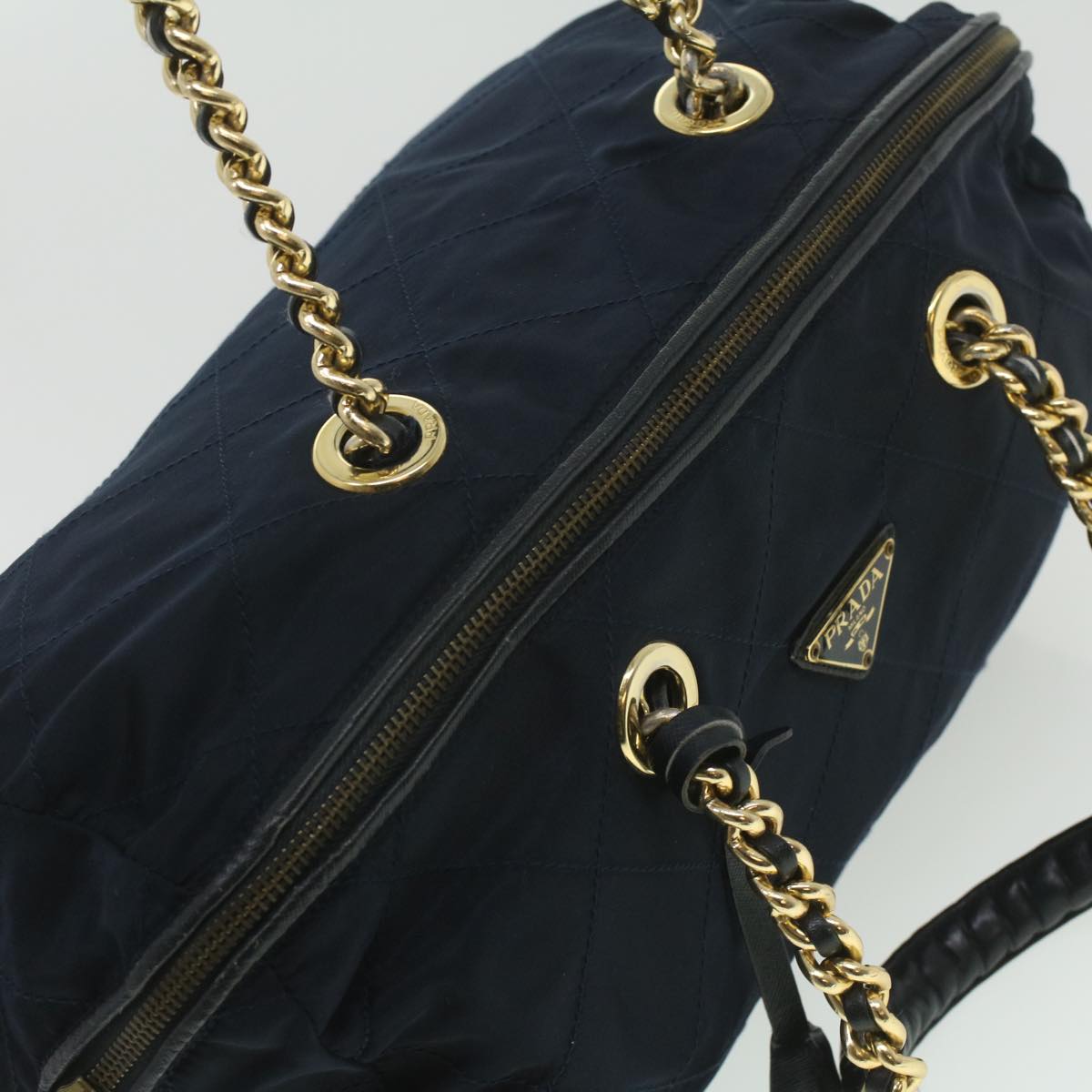 Prada Navy Synthetic  handbag bag