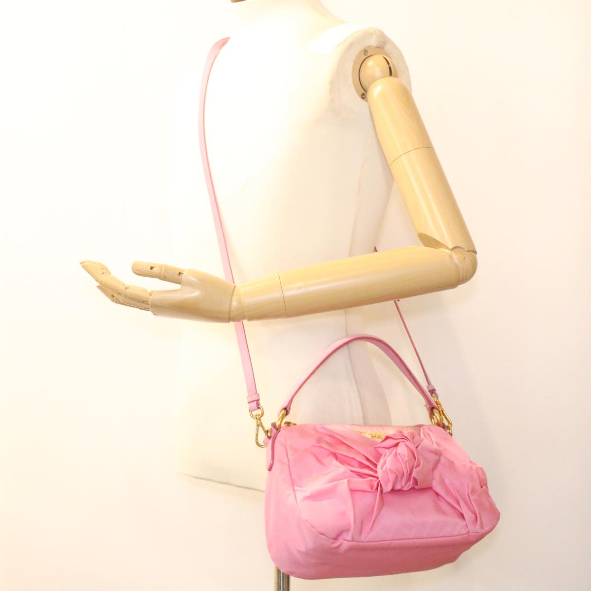 Prada Pink Synthetic  shoulder bag