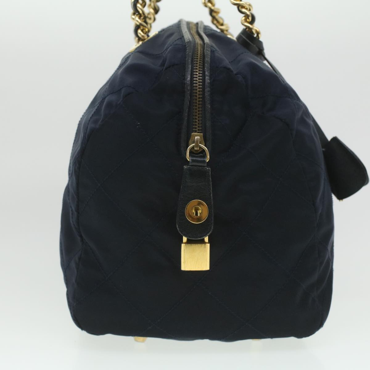 Prada Navy Synthetic  handbag bag