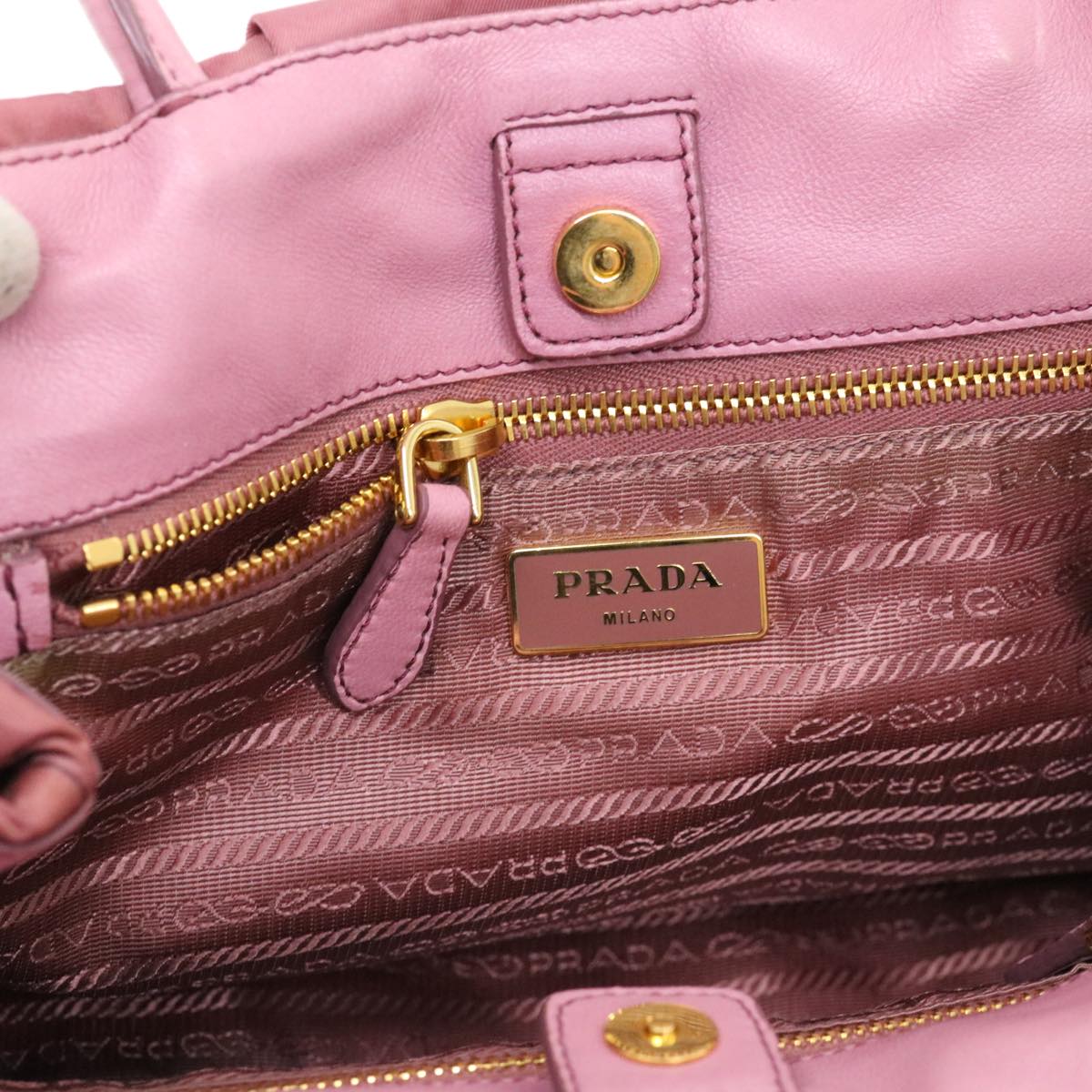 Prada Pink Synthetic Tessuto handbag bag