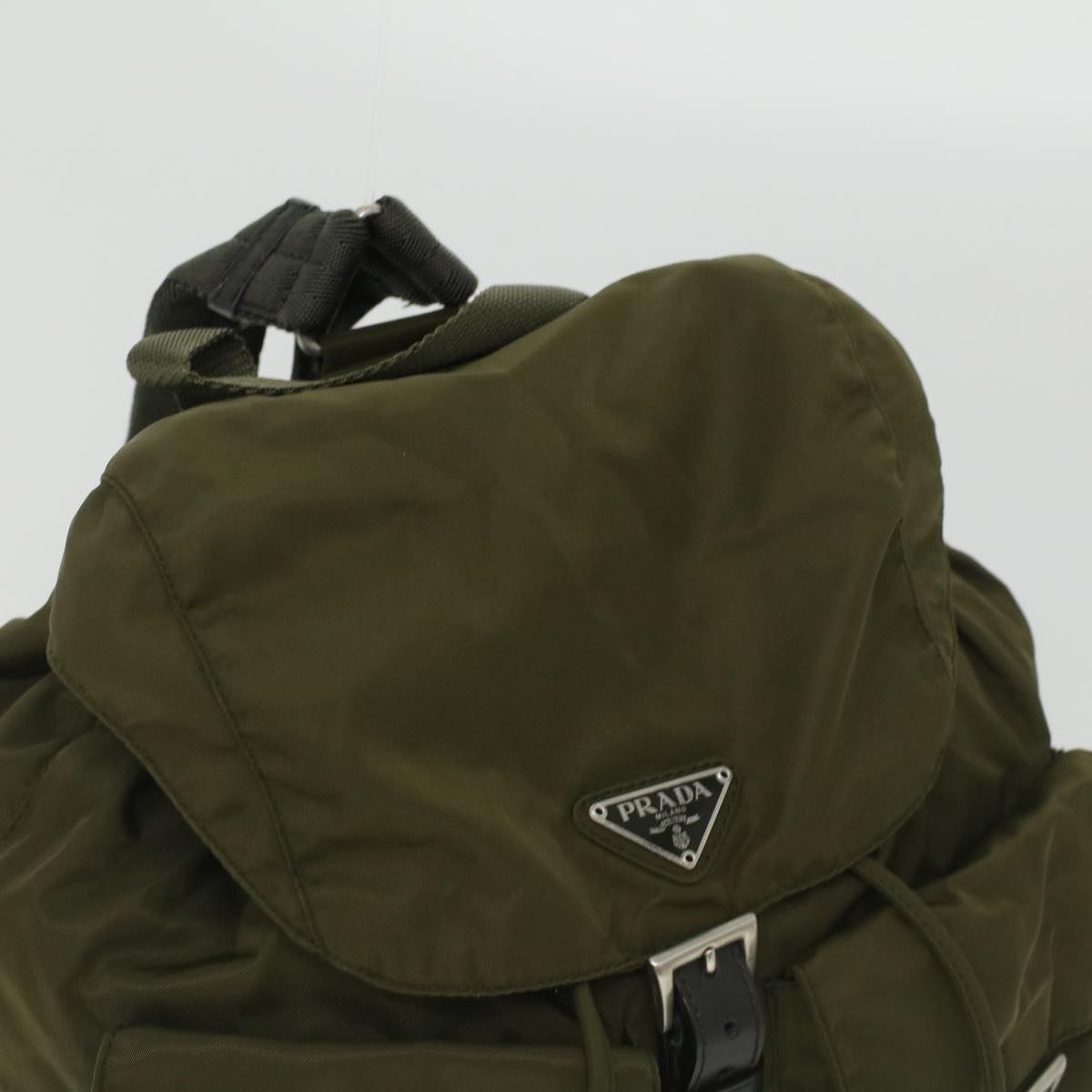 Prada Khaki Synthetic  backpack bag