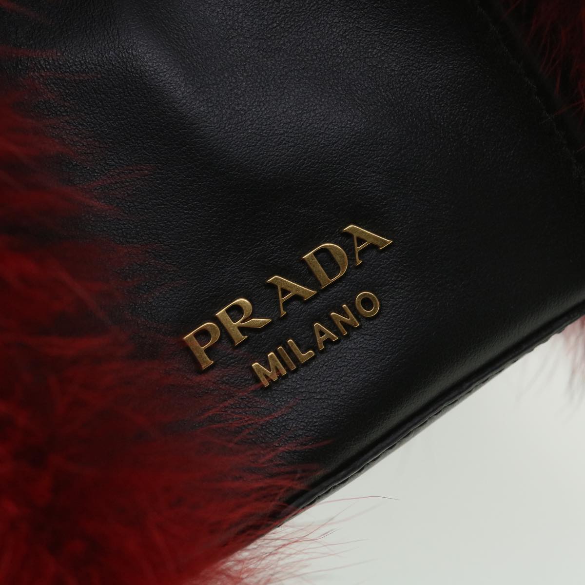 Prada Red Fur  shoulder bag