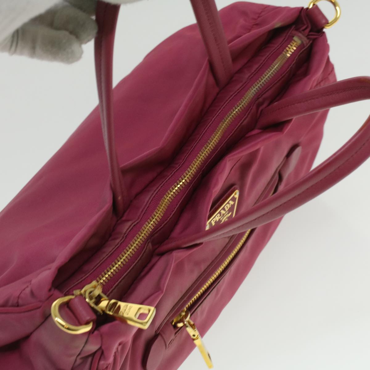 Prada Pink Synthetic  handbag bag