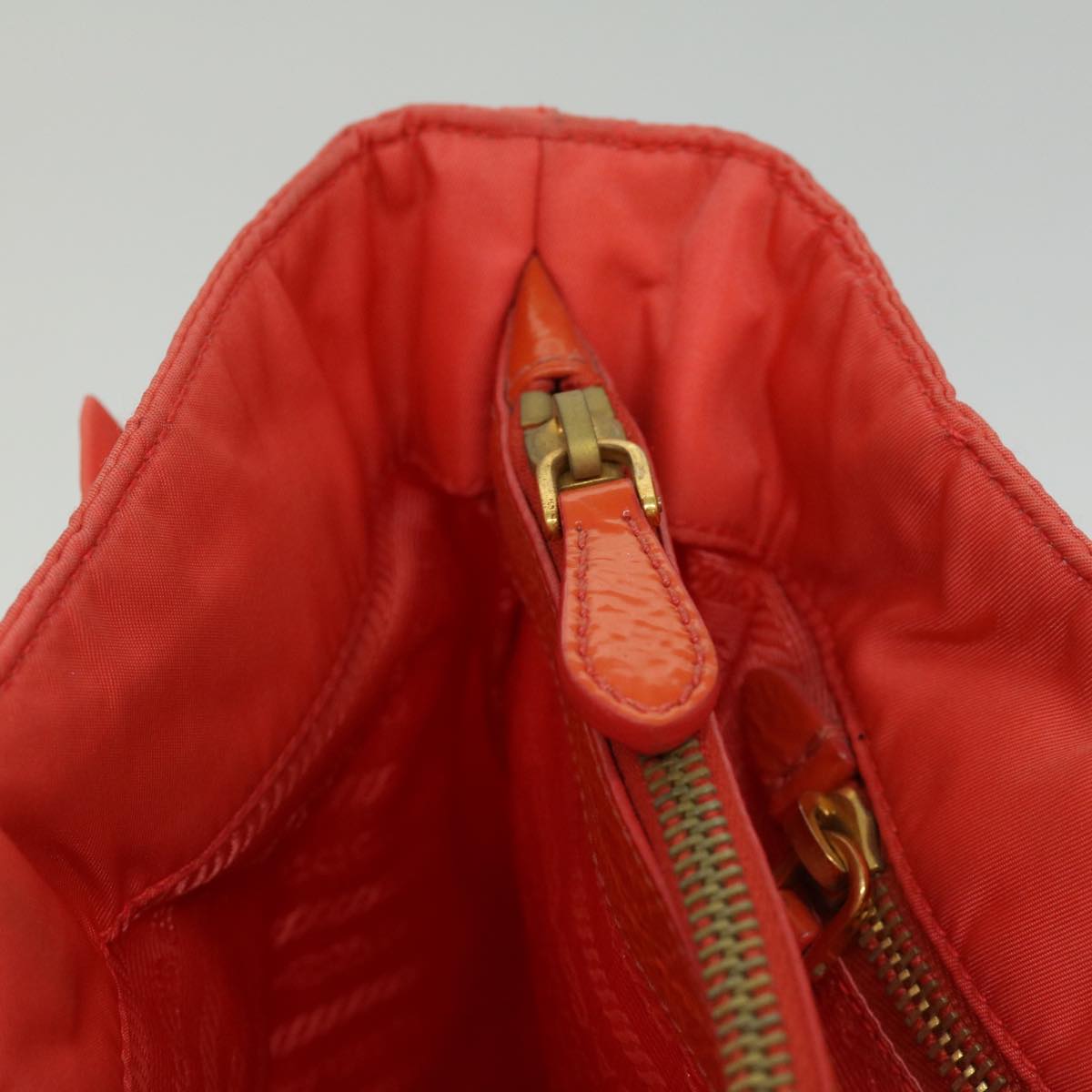 Prada Orange Silk Tessuto handbag bag