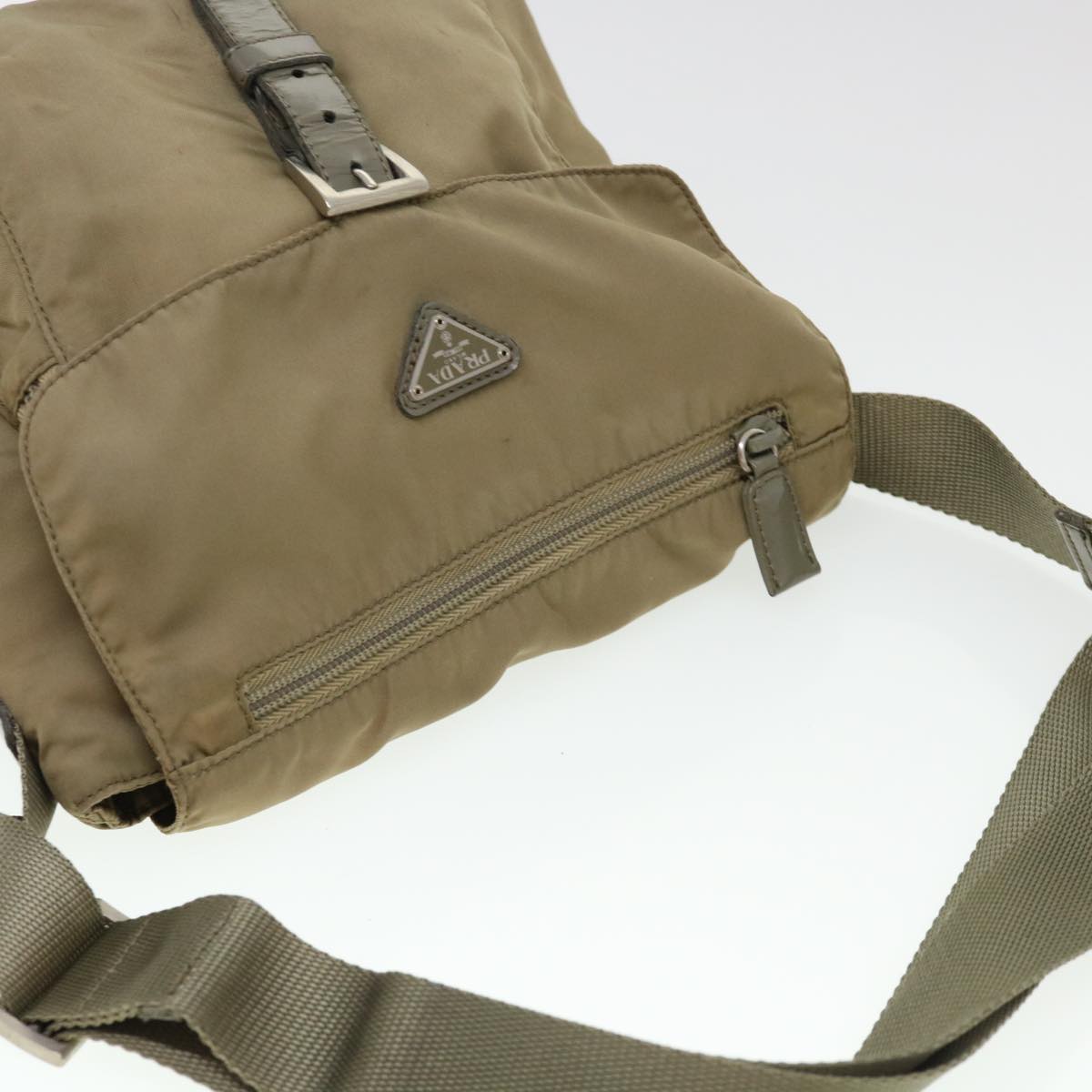 Prada Khaki Synthetic Besace shoulder bag