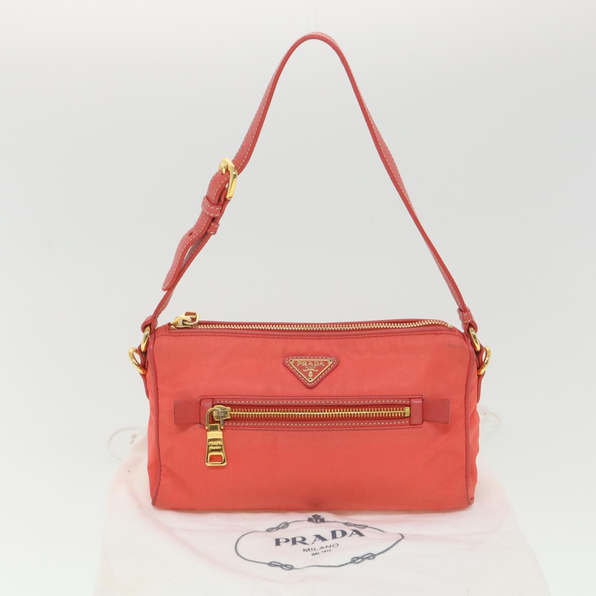 Prada Orange Synthetic  shoulder bag