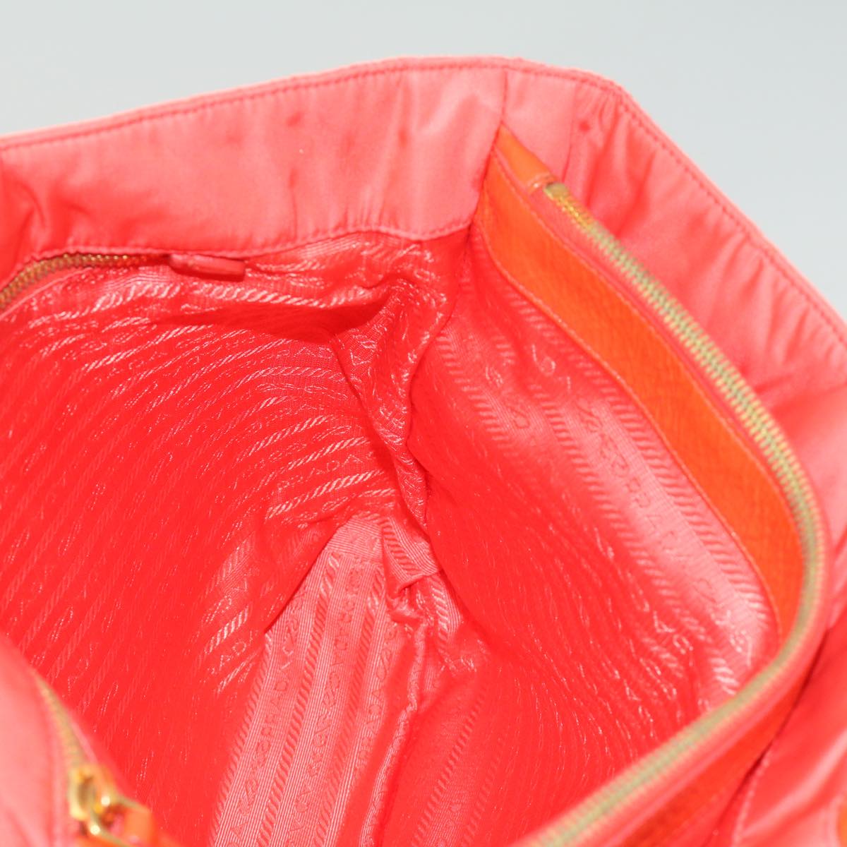 Prada Orange Silk Tessuto handbag bag