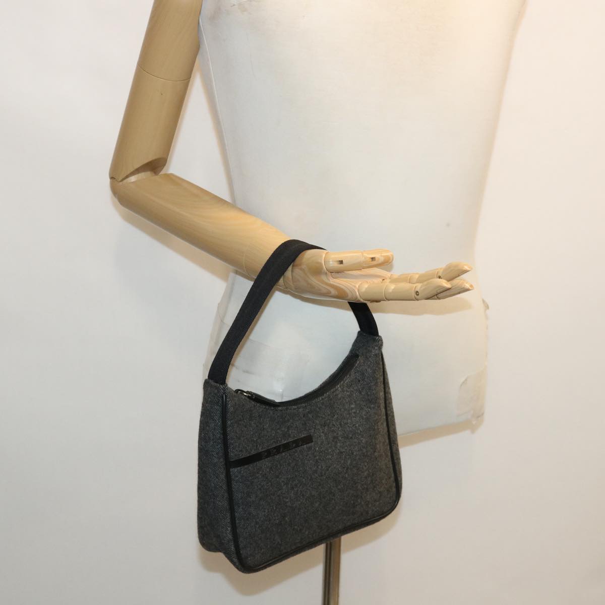 Prada Gray Wool  clutch bag