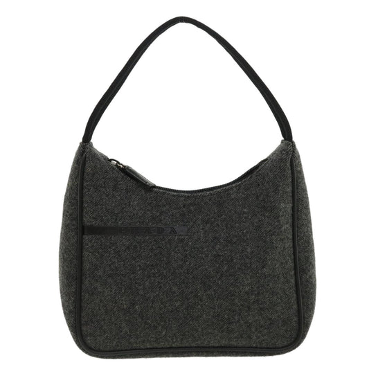 Prada Gray Wool  clutch bag