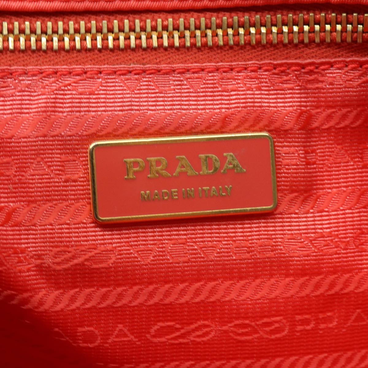 Prada Orange Silk Tessuto handbag bag