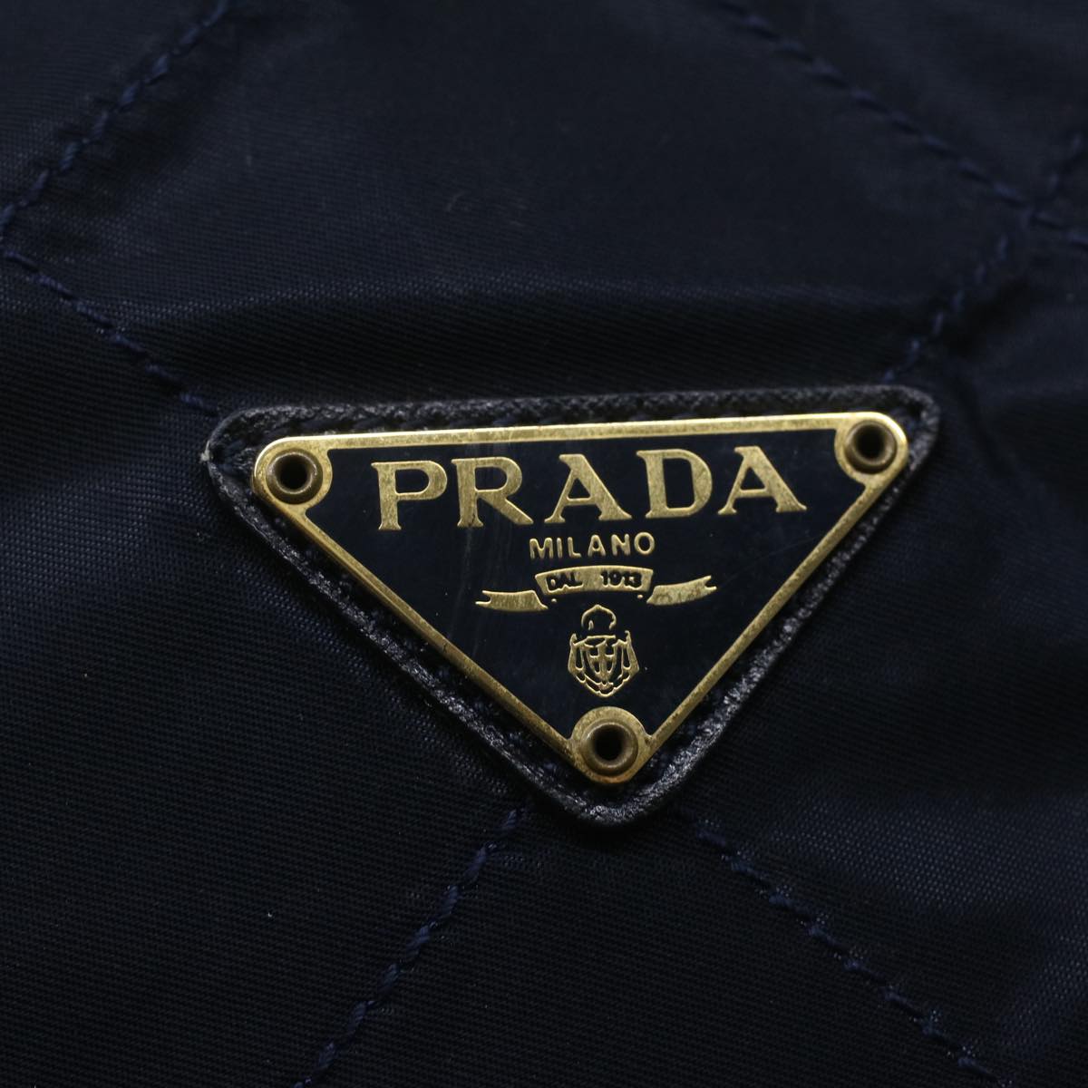 Prada Navy Synthetic  handbag bag