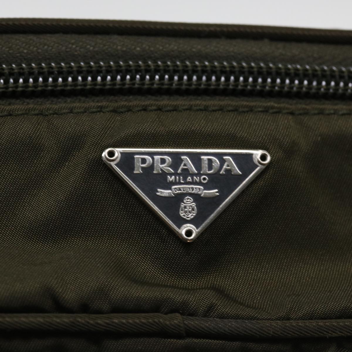 Prada Khaki Synthetic  clutch bag