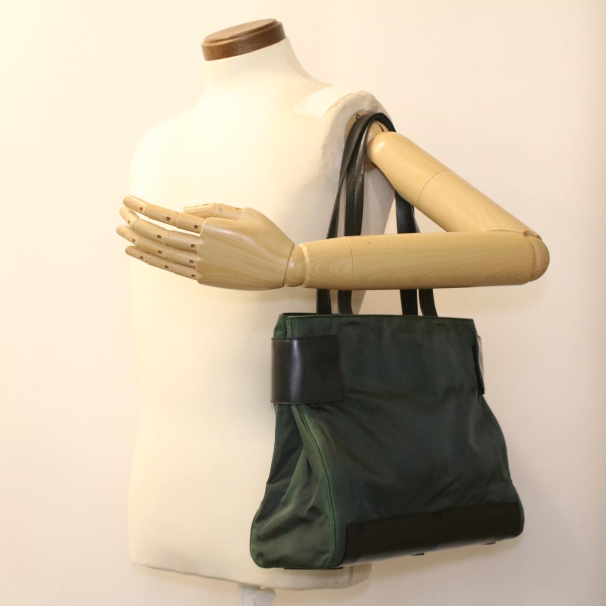 Prada Green Synthetic  tote bag