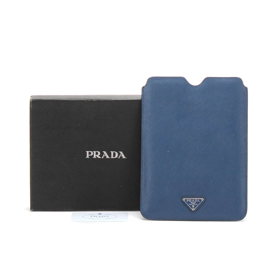 Prada Blue Leather  clutch bag