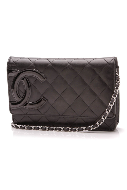 Cambon Ligne WOC Crossbody Bag - Black Calfskin