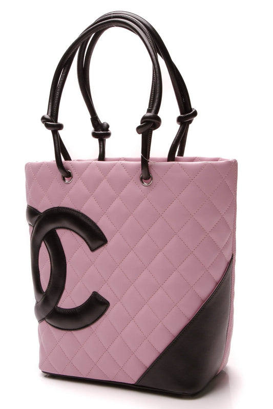 Cambon Ligne Small Tote Bag - Pink/Black