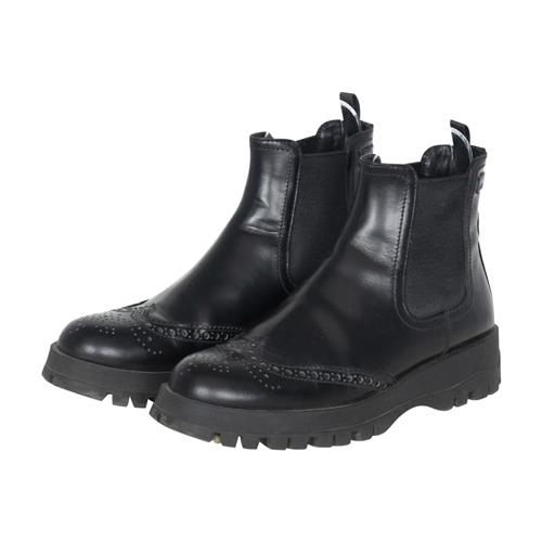 Prada Brogue Leather Ankle Boots