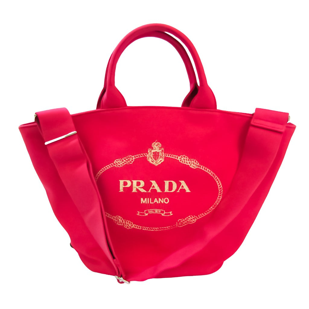 Prada Pink Canvas Canapa handbag bag