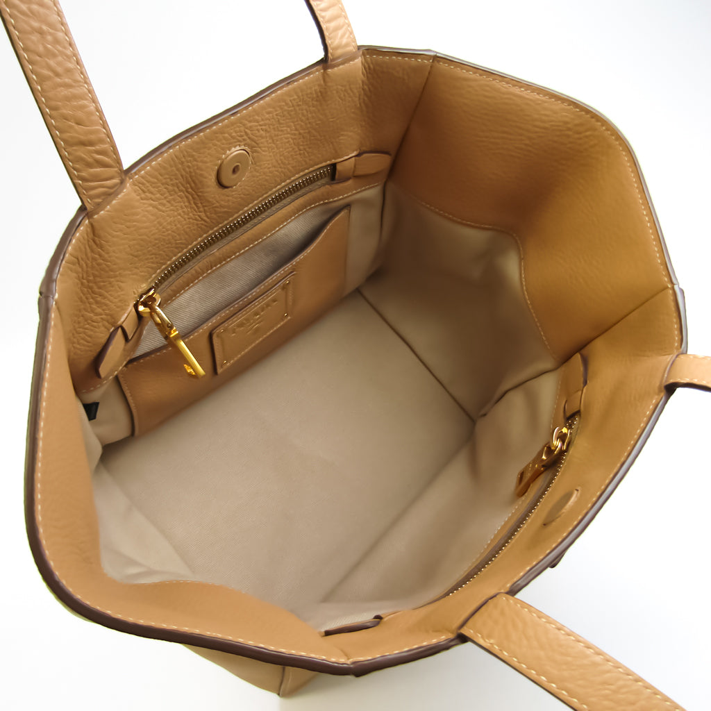 Prada Camel Leather Vitello tote bag