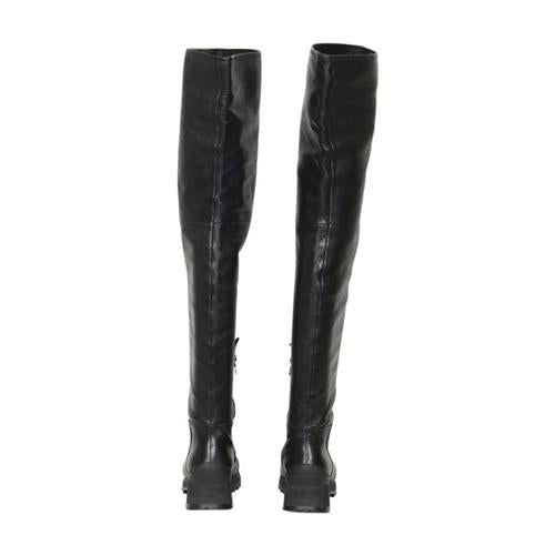 Prada Leather Over-The-Knee Boots