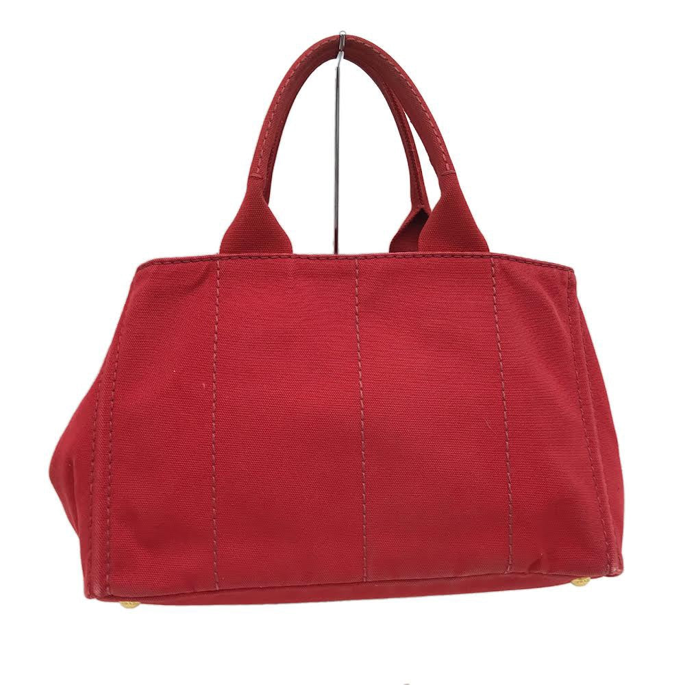 Prada Red Canvas Canapa tote bag