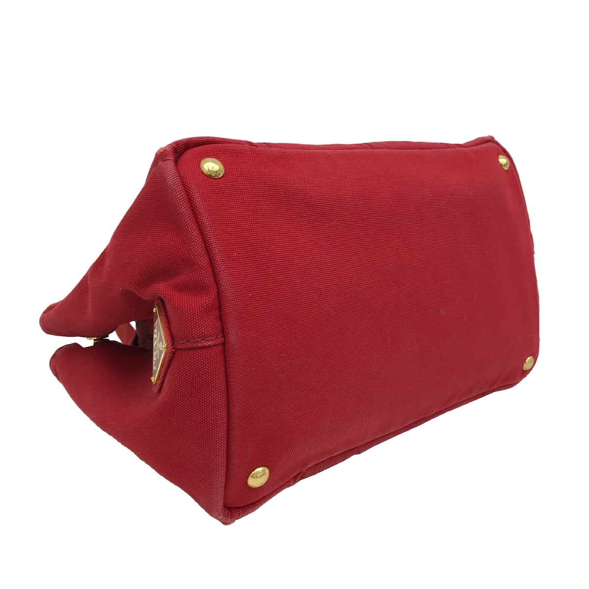 Prada Red Canvas Canapa tote bag