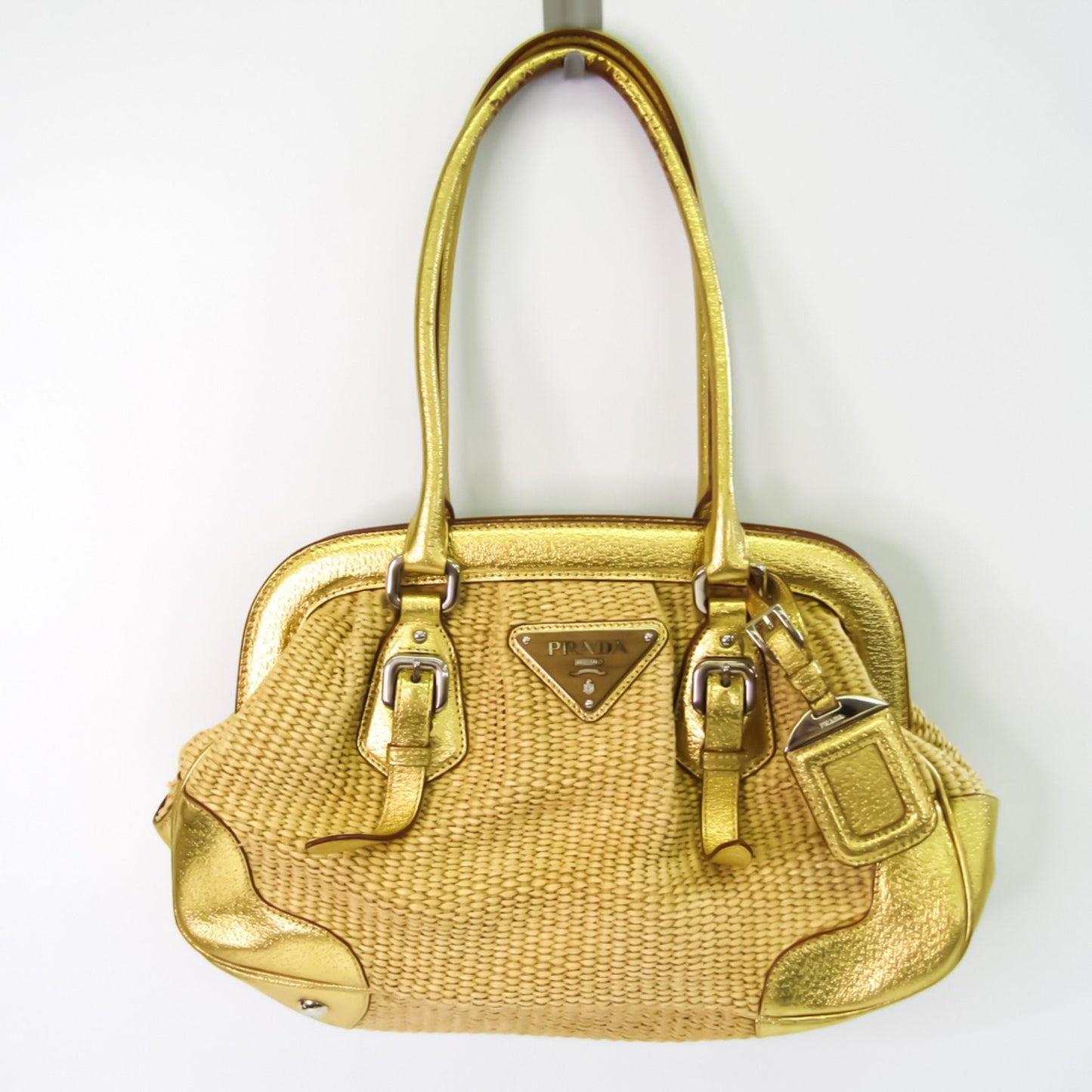 Prada Beige Synthetic  handbag bag