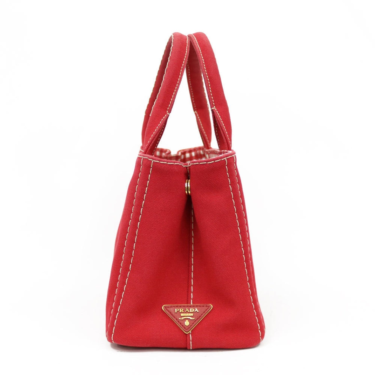 Prada Red Canvas Canapa handbag bag