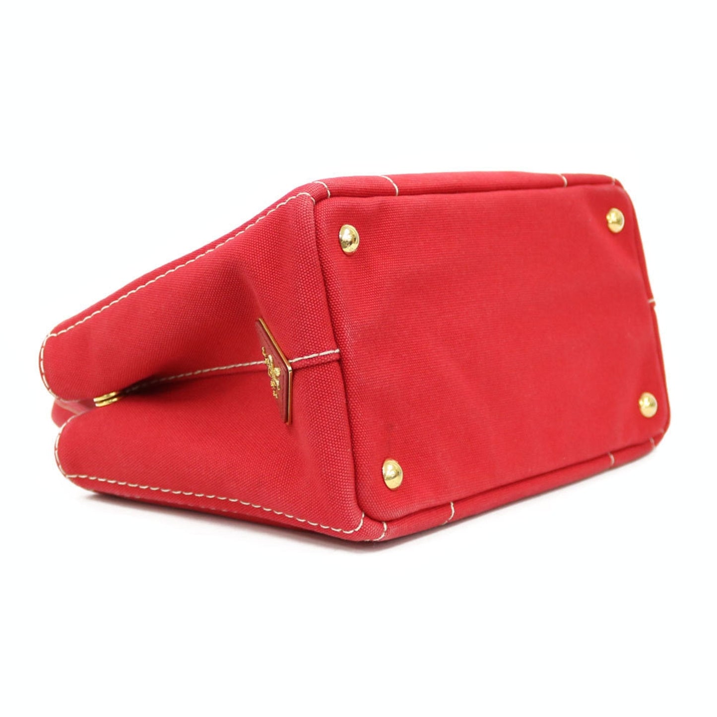 Prada Red Canvas Canapa handbag bag