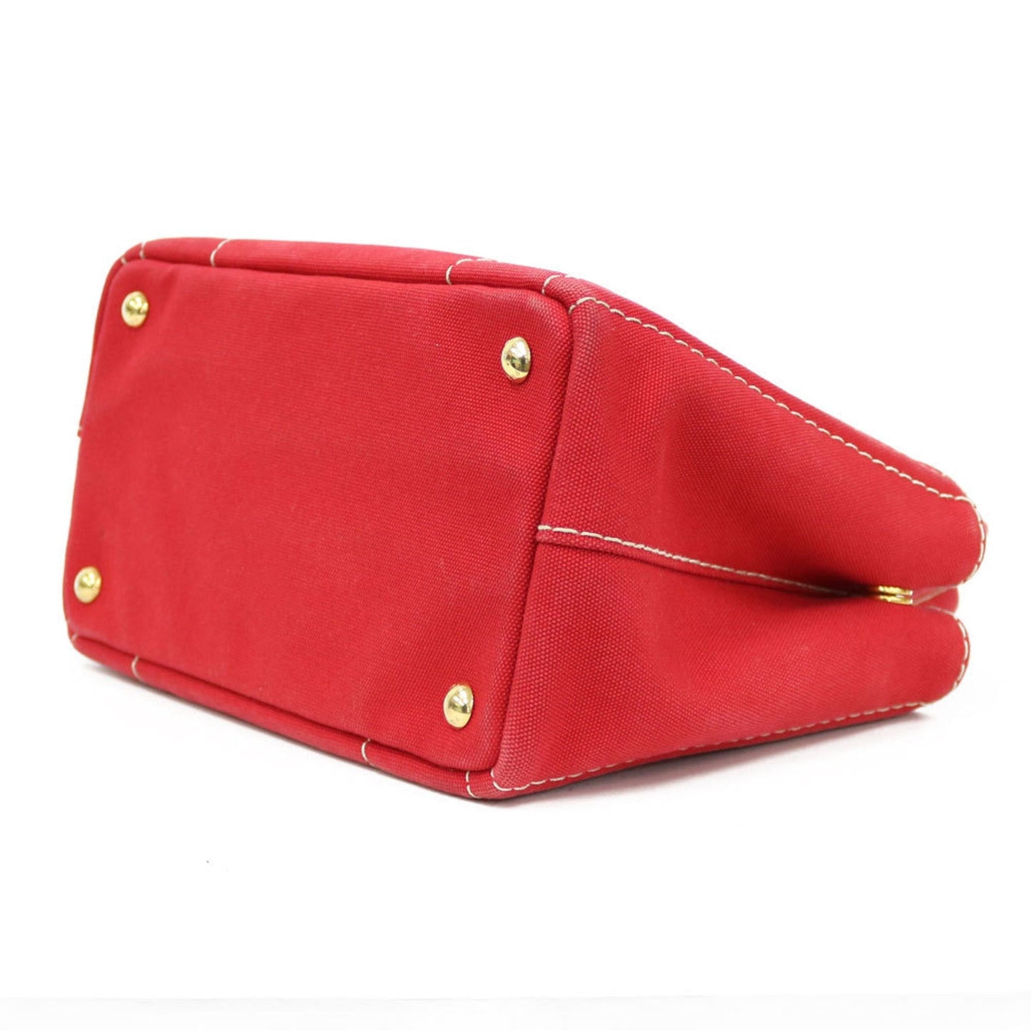 Prada Red Canvas Canapa handbag bag