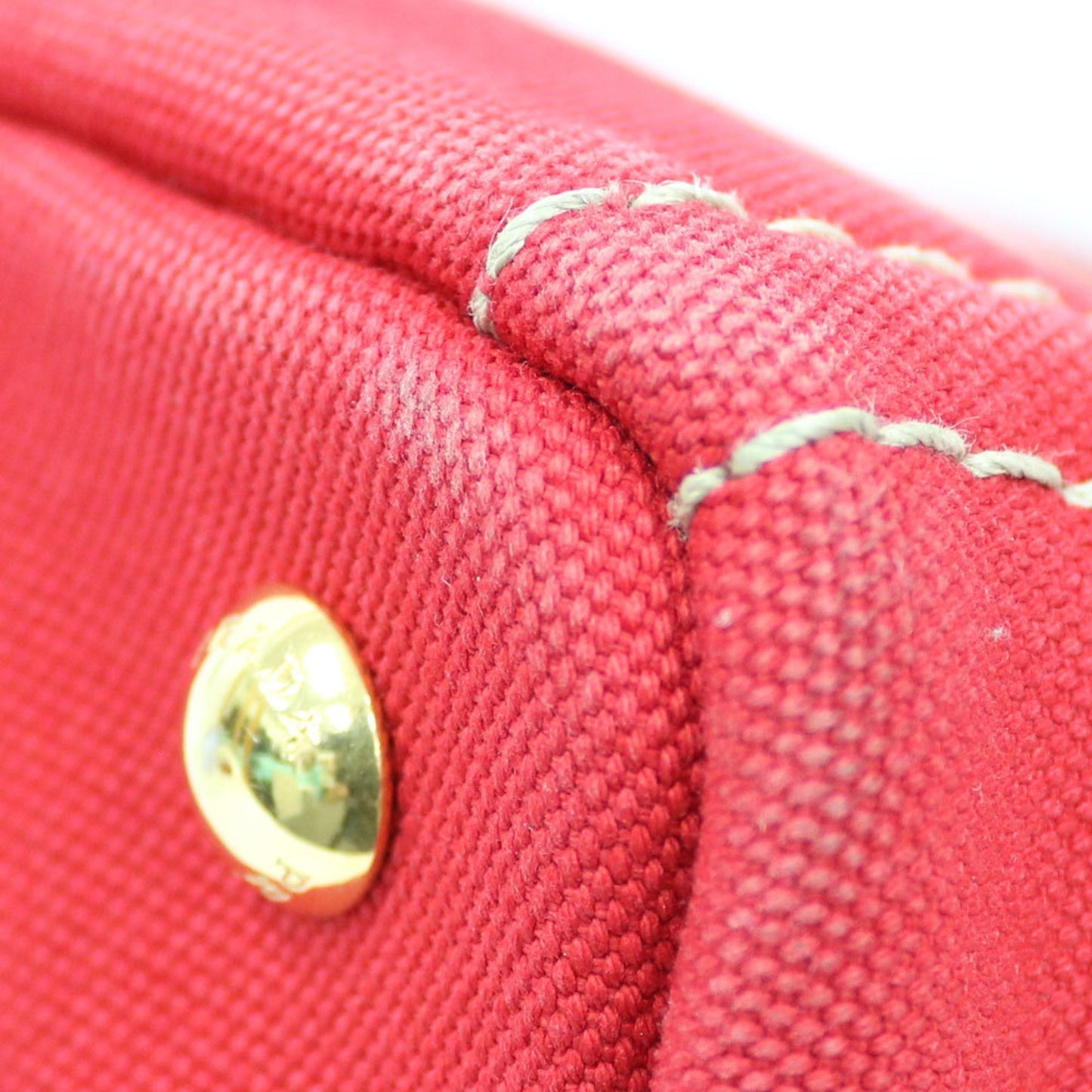 Prada Red Canvas Canapa handbag bag