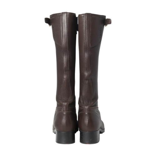 Prada Round-Toe Leather Boots