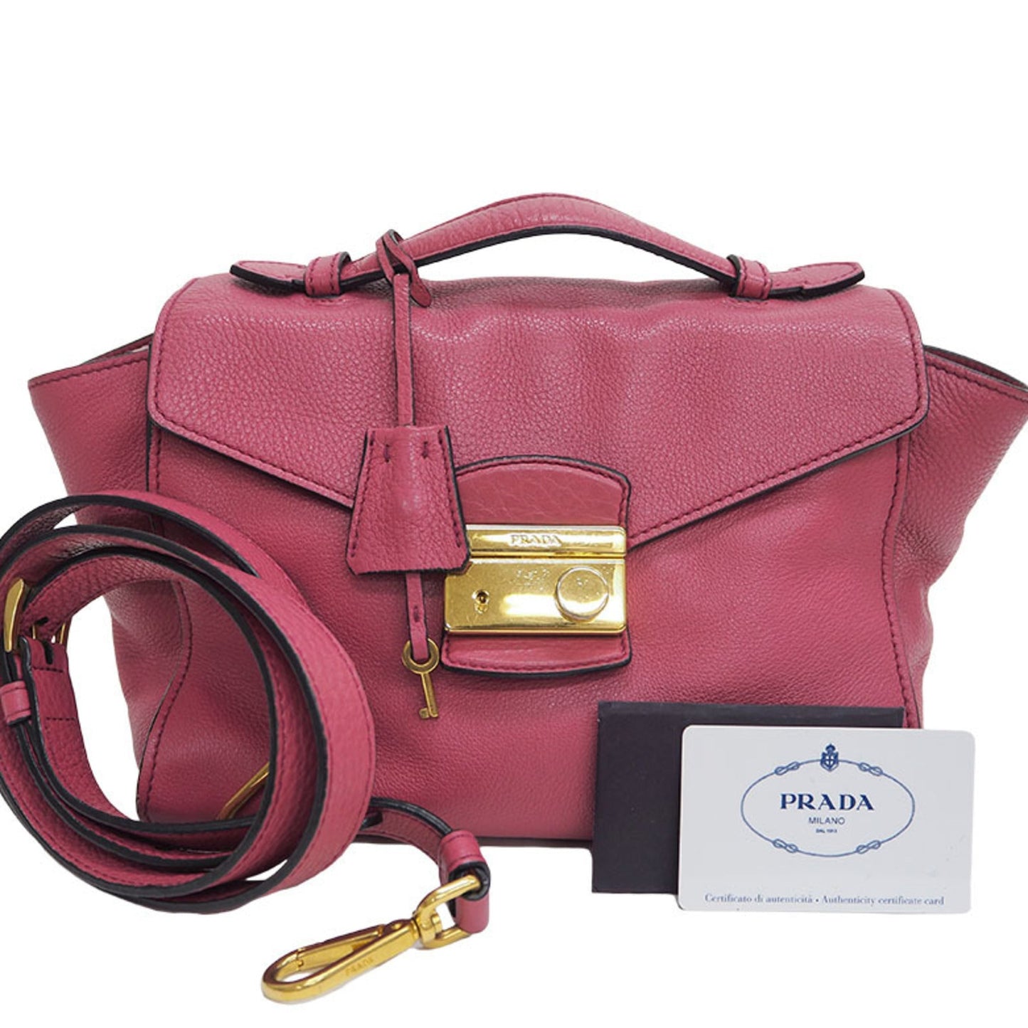 Prada Pink Leather  handbag bag