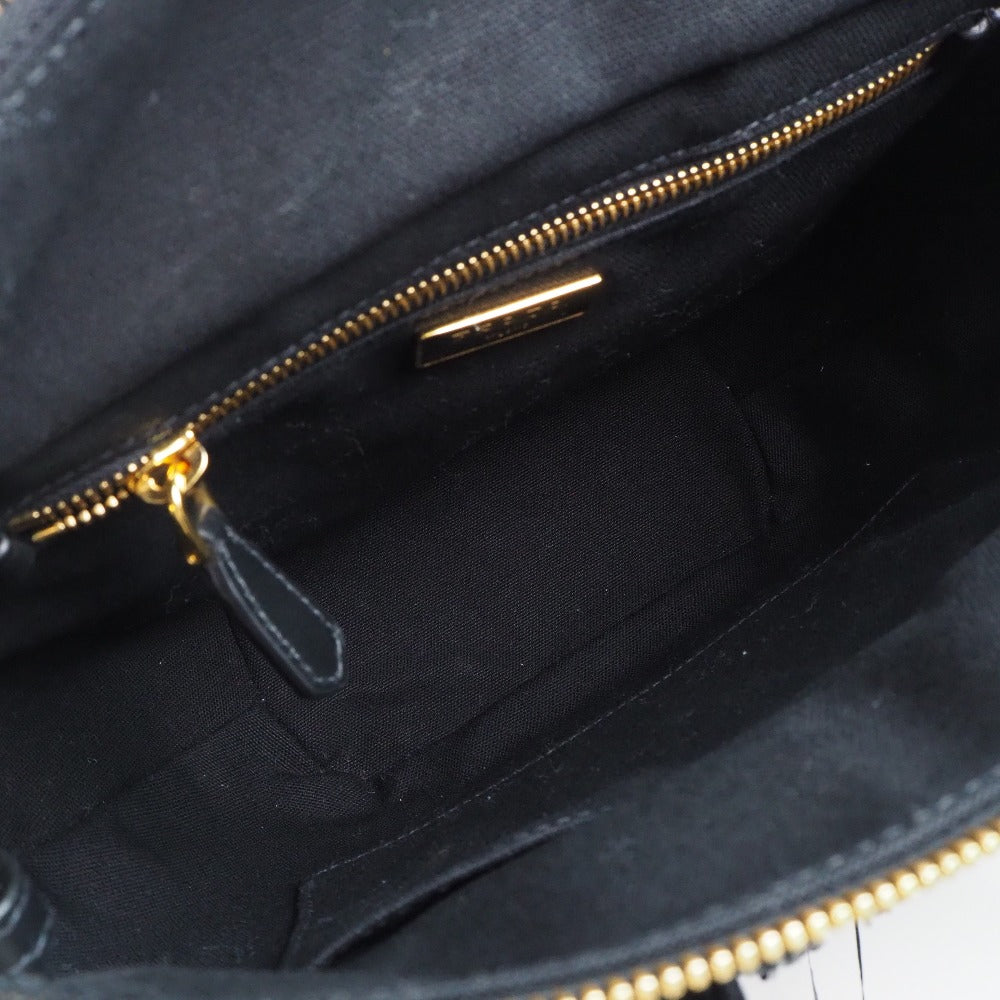 Prada Black Canvas  shoulder bag