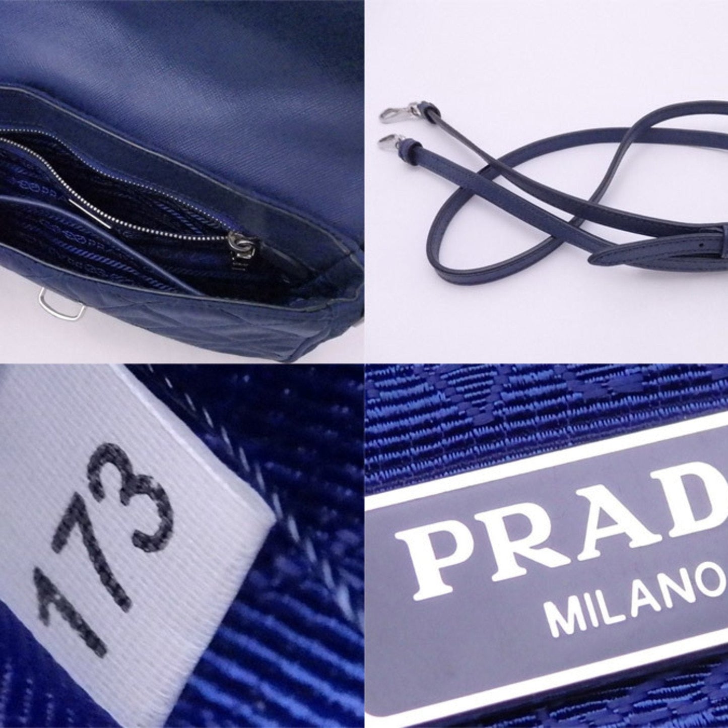 Prada Blue Synthetic  shoulder bag