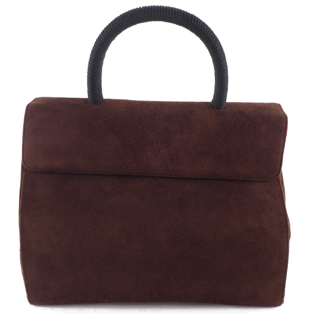 Prada Brown Suede  handbag bag