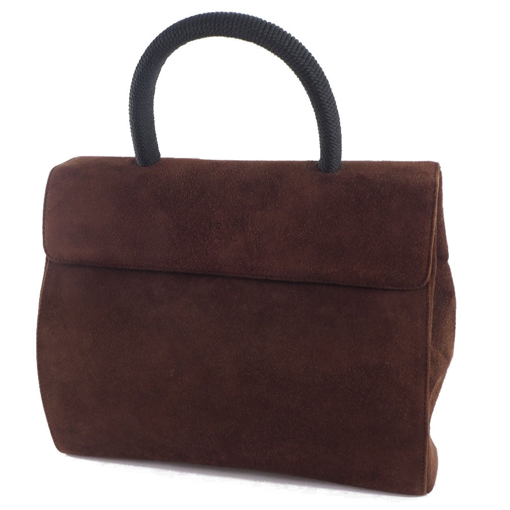 Prada Brown Suede  handbag bag