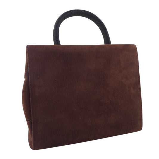 Prada Brown Suede  handbag bag