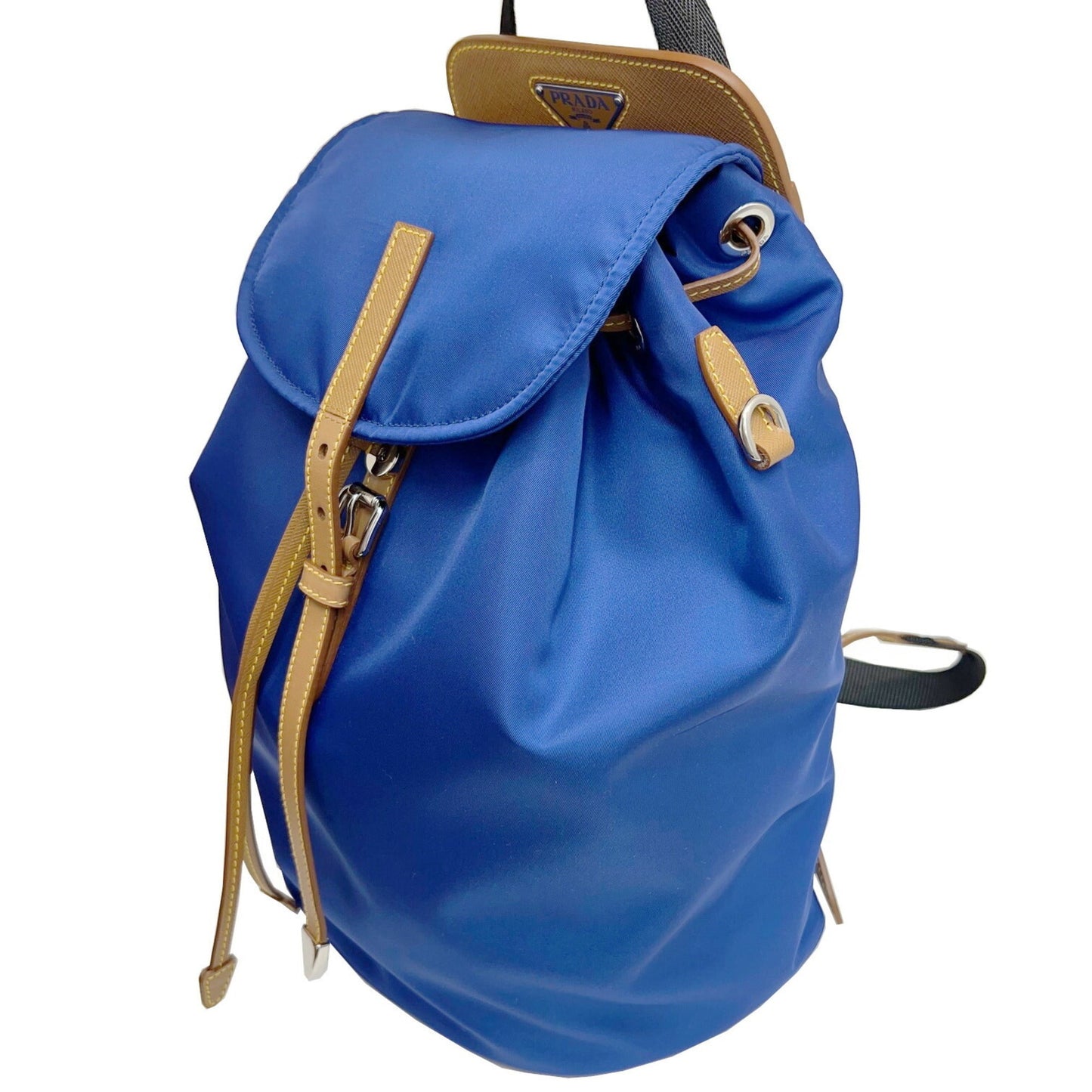 Prada Blue Synthetic Tessuto backpack bag