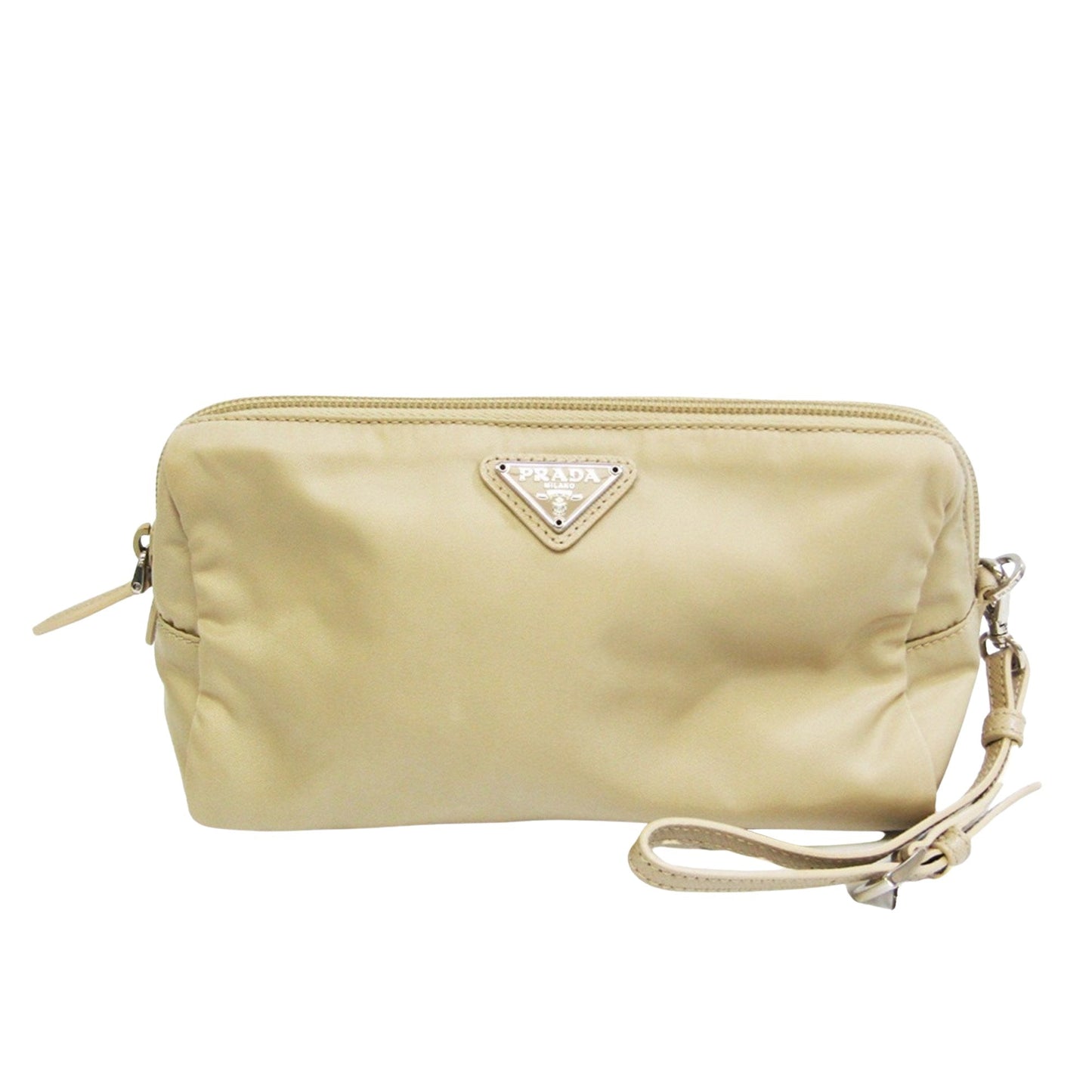 Prada Beige Synthetic Re-Nylon clutch bag