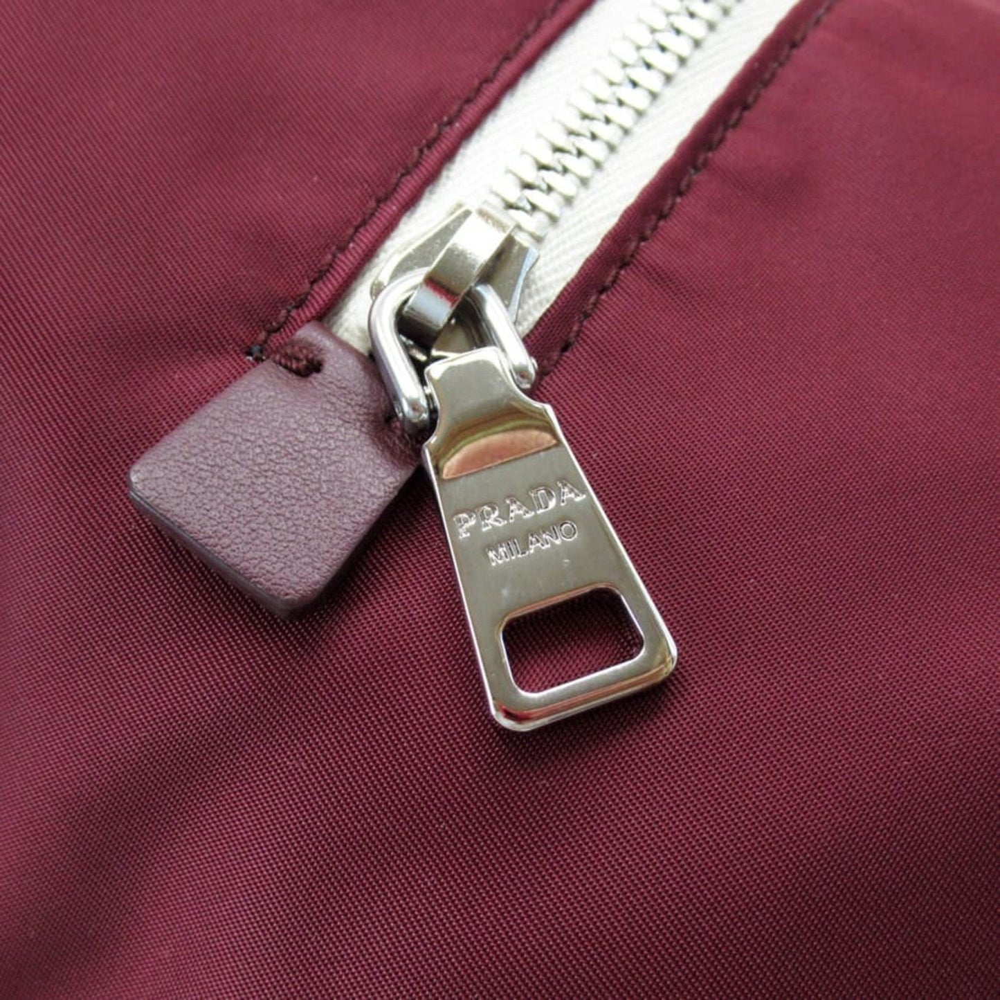 Prada Bordeaux Synthetic Tessuto backpack bag